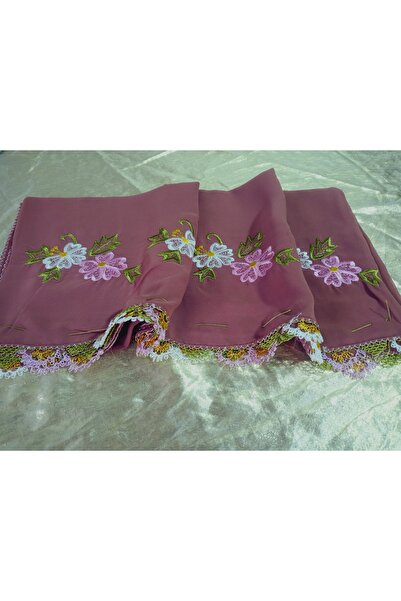 hoaryage Handmade Embroidery Embroidered Needle Embroidered Prayer Cover Dowry Holder Mevlit Hijab Crepe Fabric 145X75 cm