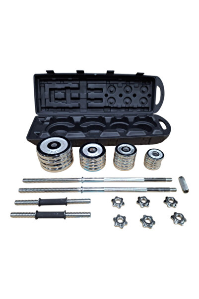 MY LIFE FITNESS 50 kg Chrome-Plated Iron Weight Set with Carrying Bag