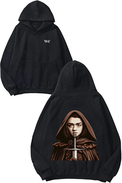 THEWERT Game of Thrones Printed Design Backpack Black Hooded Sweatshirt