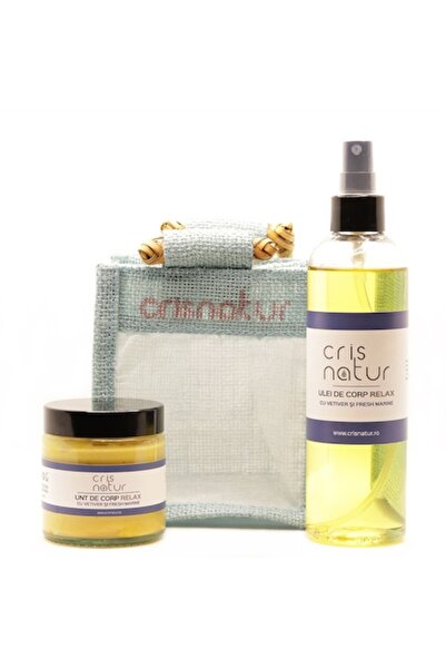 Cris Natur Set Butter 120 ml and Body Oil 250 ml RELAX with Ghee, Vetiver and Fresh Marine