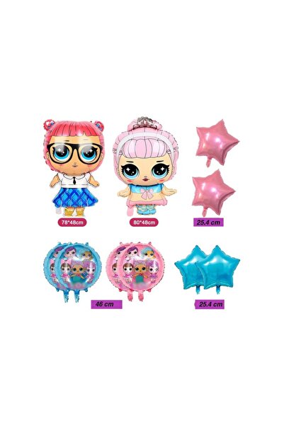 DELPI Set of 10 LOL foil balloons, Multicolor