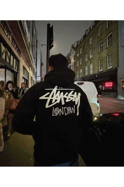 Hunors Sportswear & Company لندن ستويتي موديل للجنسين مصنوع من القطن بغطاء رأ...