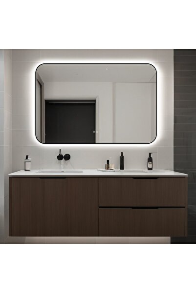 Smack LED Mirror with Touch and Defogging Function – Black Frame, 120x80 cm, Model J187-12080