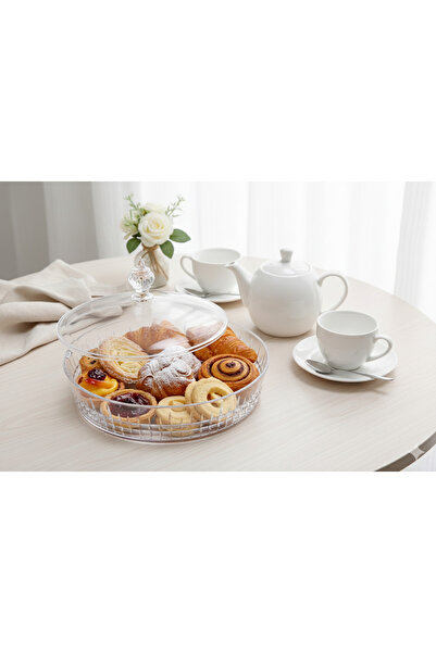 Generic A versatile serving dish for sweets and nuts with an elegant lid.