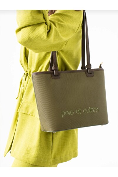 eflanmoda حقيبة كتف نسائية من بولو أوف كولورز مكونة من 5 أقسام مقاس 38x26