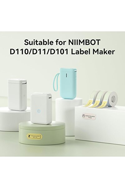 NiiMbot D110 Label Tape (14×40mm), 160 Labels/Roll, 3 Rolls, 5 Colors