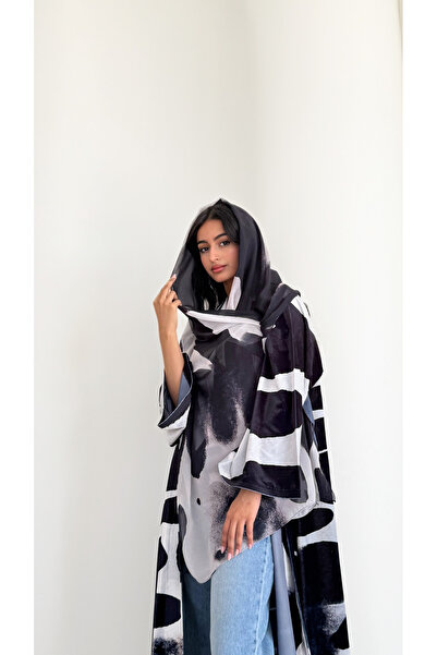 AYA عباية مخملية مطبوع