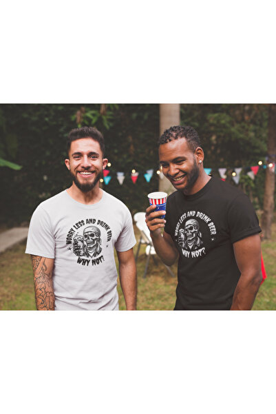 hypewear Worry Less And Drink Beer â Why Not? T-shirt | White & Black |