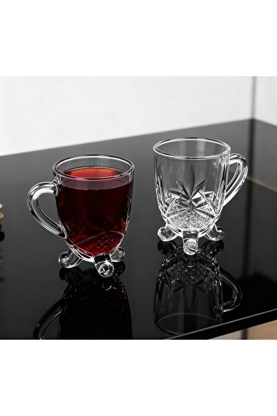 Madame Coco Dublin 4'lü Çay Fincanı Seti - Şeffaf - 210 ml