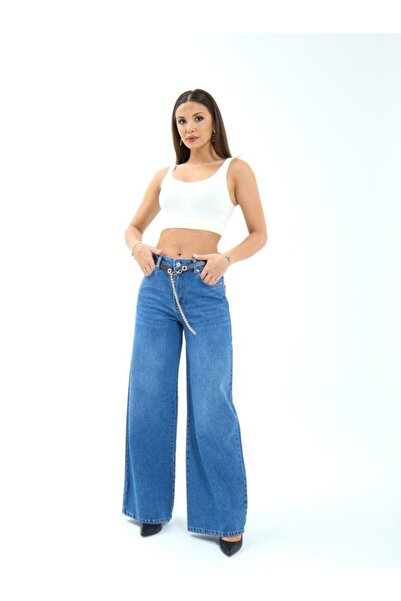 Lady Moss 7398 Denim Pants-Blue