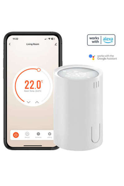 NEX Kit termostat inteligent WiFi TECH® - 8 bucăți + Hub, programabil, ecran tactil, Tuya, alb