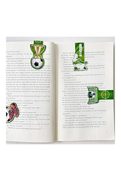 DELPI Set of 10 Magnetic Bookmarks, Football Theme, 3 x 6 cm, Green