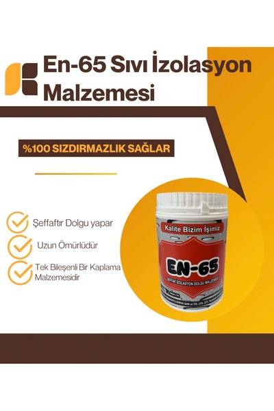Nalbur Bakkal EN-65 Şeffaf Sıvı İzolasyon Dolgu Malzemesi (Su sızdırmazlık Ya...