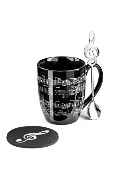 Gadget Master Set cadou muzical: cană, suport pentru pahar și linguriță – fiecare notă spune o poveste