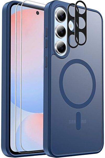 Kipgsm Samsung Galaxy S24 Fe Uyumlu Kamera Lens+Ekran Koruyucu Magsafe Şarj D...