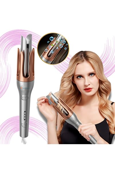 KindKare Automatic Hair Curler, ceramic, 360° rotation, 3 temperature levels, gray