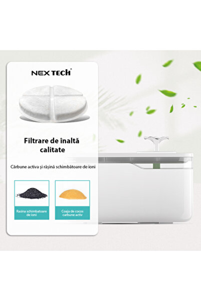 NEX TECH® Set of 4 Filters for Automatic Water Dispenser, 5-Layer, White