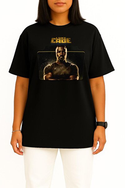 Bahriyeli Collection Oversize Mike Colter Luke Cage Chest Design Unisex T-Shirt