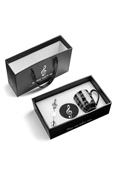 Gadget Master Set cadou muzical: cană, suport pentru pahar și linguriță – fiecare notă spune o poveste