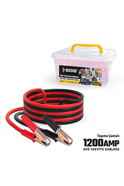 SGS SGS2166 AKÜ TAKVİYE KABLOSU 1200 AMPER 2.3 MT KABLOLU ÇANTALI