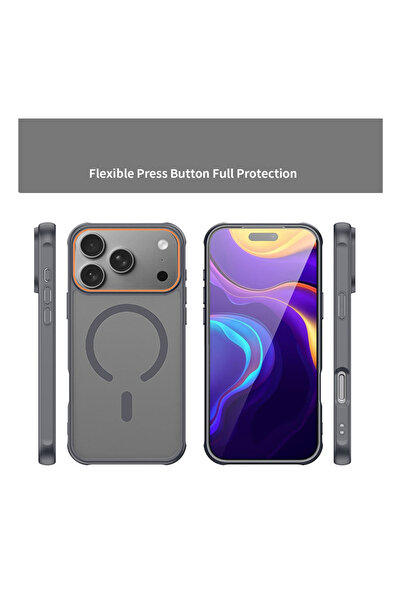 Wtech Apple iPhone 17 Pro Max 5G 2025 Hybrid Matte Translucent Hard PC Strong Magnetic Case Cover