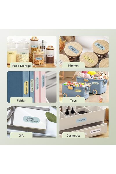 NiiMbot D110 Label Tape (14×40mm), 160 Labels/Roll, 3 Rolls, 5 Colors