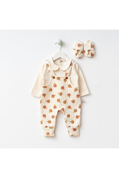 CFRA Yaprak Desenli Bebek Tulum Seti