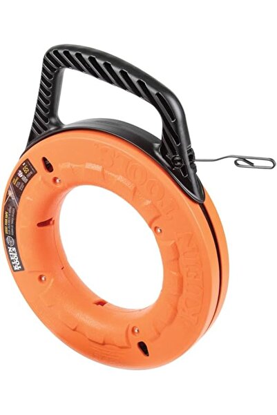 Klein Tools 56002 65-Foot (19.81 m) x 3.17 mm Steel Fish Tape - Heavy-Duty, Laser-Etched