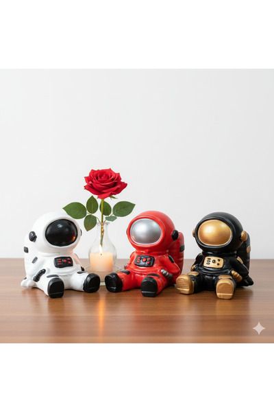 sfs elektrik biblo KALEMLİK ASTRONOT MASA ÜSTÜ KALEMLİK ATAŞLIK DEKOR OBJE 1 ...