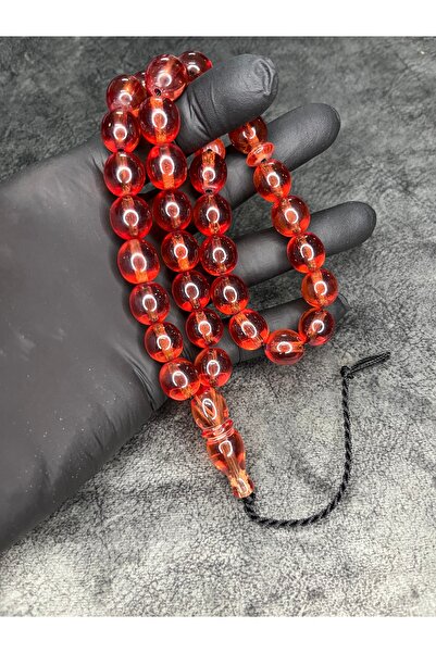 Mos Tespih Large Size High-End Old Necef Bağa Crimped Amber Prayer Beads