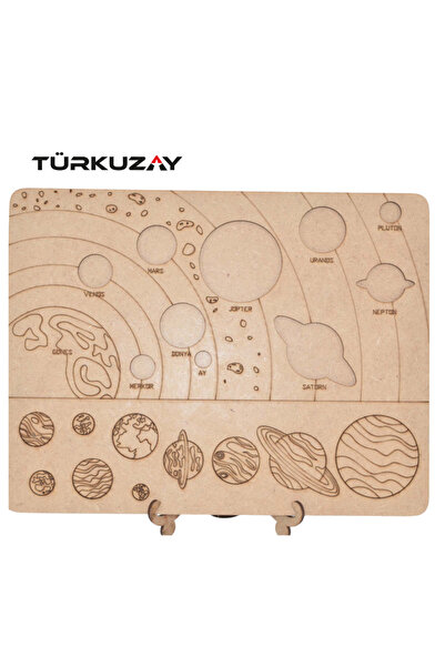 Türkuzay Güneş Sistemi Puzzle (Fırça ve Akrilik Boya Dahil)