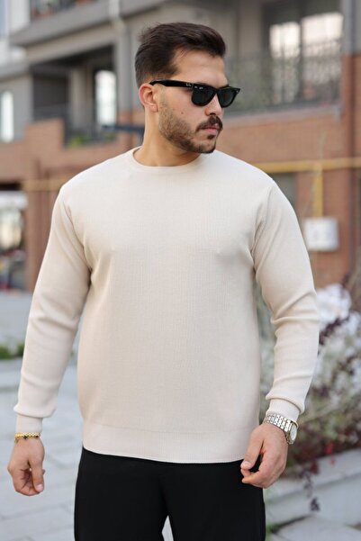 GENCULUS Tricotaj pentru bărbați Sizilie din material subțire guler rotund