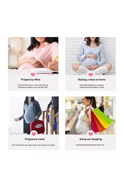 OEM Portable Fetal Doppler Monitor for Pregnant Women, USB, Pink