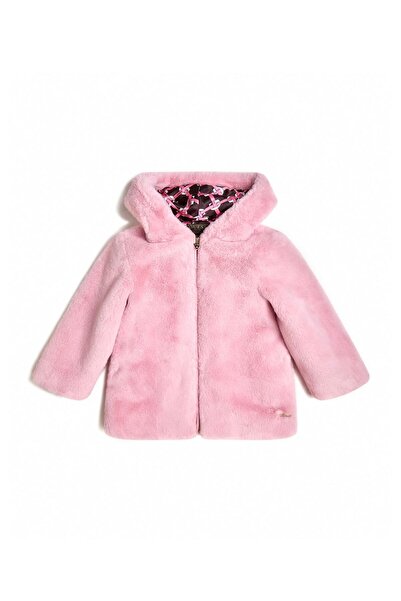 Guess Hooded Kız Çocuk Kürk
