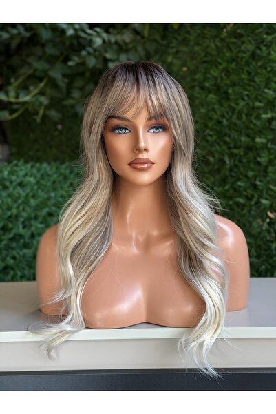 Fenomen Peruk Dipler Koyu Uçlar Hafif Gri Vip Peruk