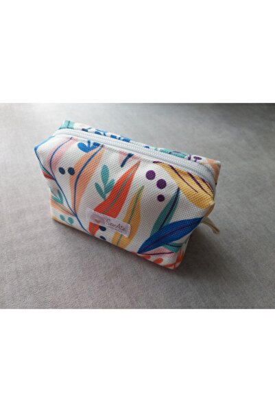 SevAte Handmade Colorful Leaves Small Size Makeup/Hygiene Bag/Handbag Organiz...