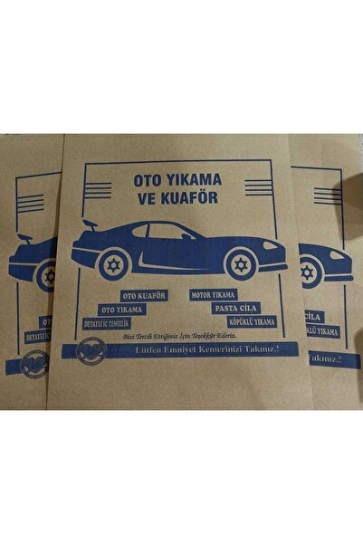 Harmen Group Oto Kağıt Paspas Kraft, Dayanıklı Oto Yıkama Kağıt Paspas 120 gr...