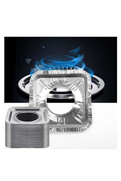 Generic NOVOLAN Stove Burner Covers 100-Piece Pack of Aluminum Foil Square Gas Burner Liners, High-Temperat