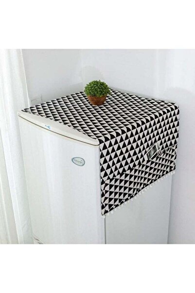 Generic O Ozone Fridge Dust-Proof Cotton Cover Multi-Purpose Washing Machine Top Cover with Storage Pockets