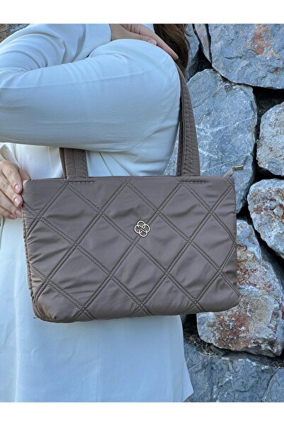 zetus Laura Model Beige Women's Hand and Shoulder Bag