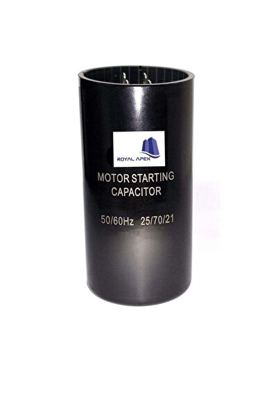 Generic High Quality 2 Pin Cylinder Shaped Motor Starting Capacitor Black (145-175 MFD (145-175µF))