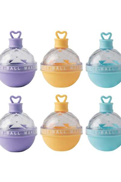 Generic Premium 6-Pack Ice Ball Maker - 2.5 Inch Silicone Molds for Whiskey & Cocktails, Perfect for Partie