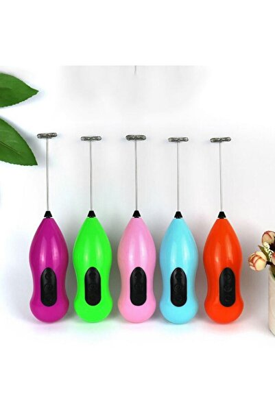 Generic دبي جاليري، مضرب بيض كهربائي يعمل بالبطارية، خلاط صفار البيض والحليب،...