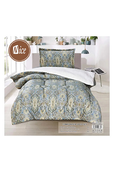 NİCE flannel winter duvet 3pc 220x160 floral rose