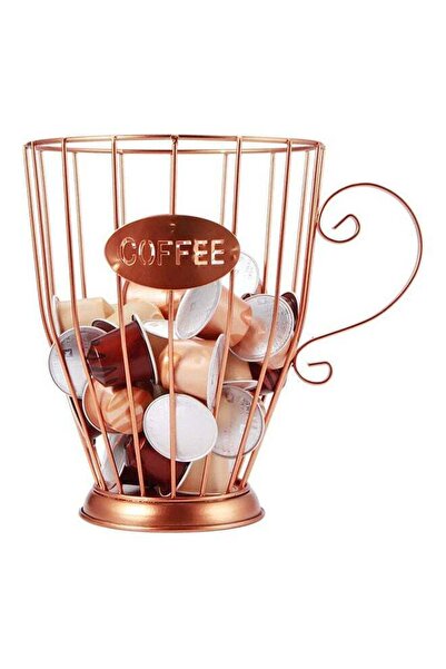Generic HomarKet Coffee Pods Capsule Storage Basket Cup Gold 19 x 15 x 10cm