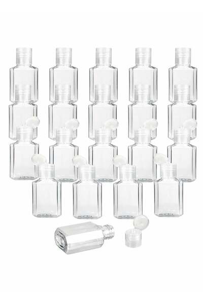 Generic Excefore Travel Plastic Bottles, Clear with Flip Cap Portable Empty Hand Sanitizer, Refillable Reus