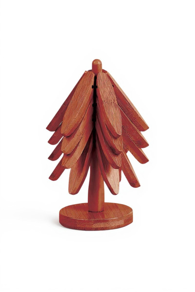 zezedesing Acacia Foldable Decorative Stand Tree Trivet Set (for under Heat-Resistant Cups and Pots)