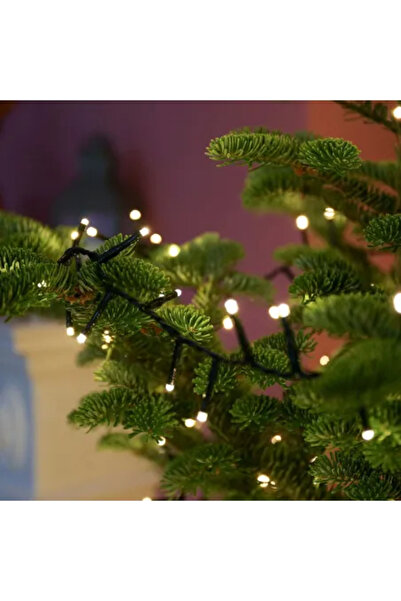 OEM Ghirlandă luminoasă pentru brad de Crăciun 100 LED-uri, lungime 9 m, 8 moduri de iluminare, alb cald