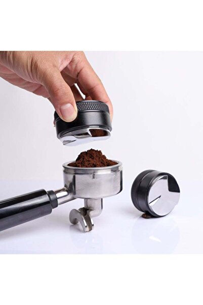 Generic Sharpdo Stainless Steel Coffee Three-paste Black Powder Dispenser 51mm