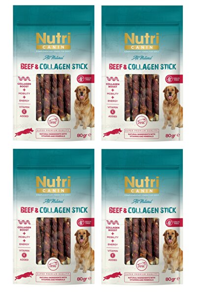 Nutri Canin Sığır Eti Sargılı Kolajen Çubuk Tahılsız Köpek Et Ödülü 80 Gr. X ...